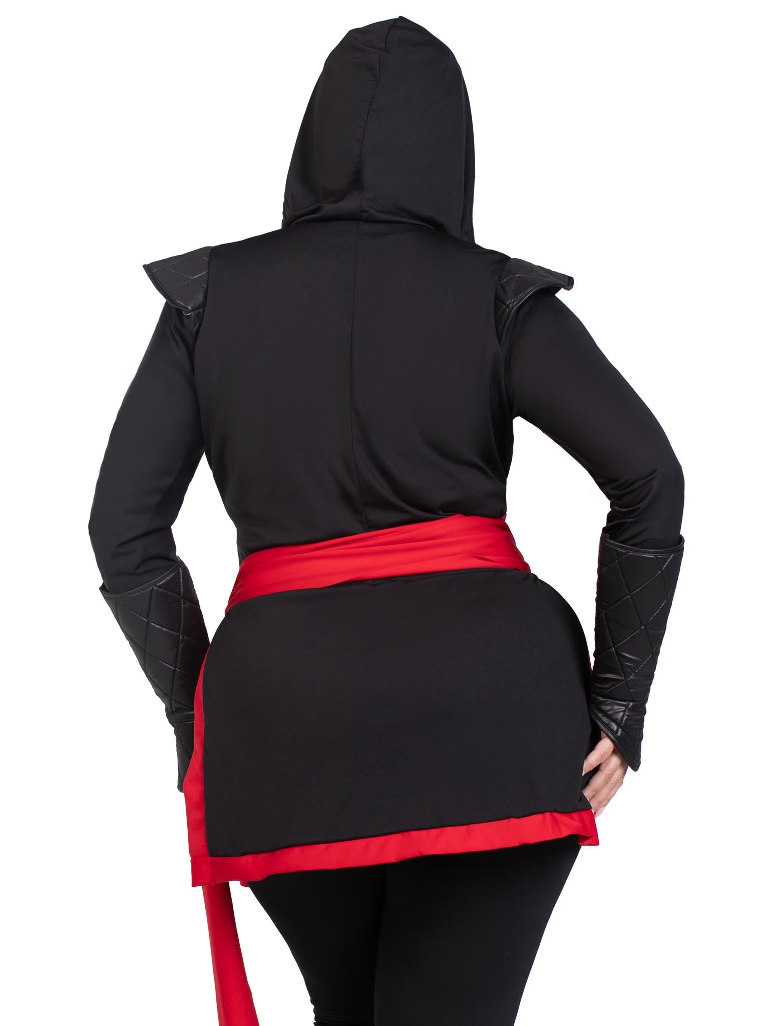 thumbnail image 2 of Leg Avenue Women's Plus-Size Ninja Assassin Costume - 4-Piece Set With Hood And Mask 2 of 12