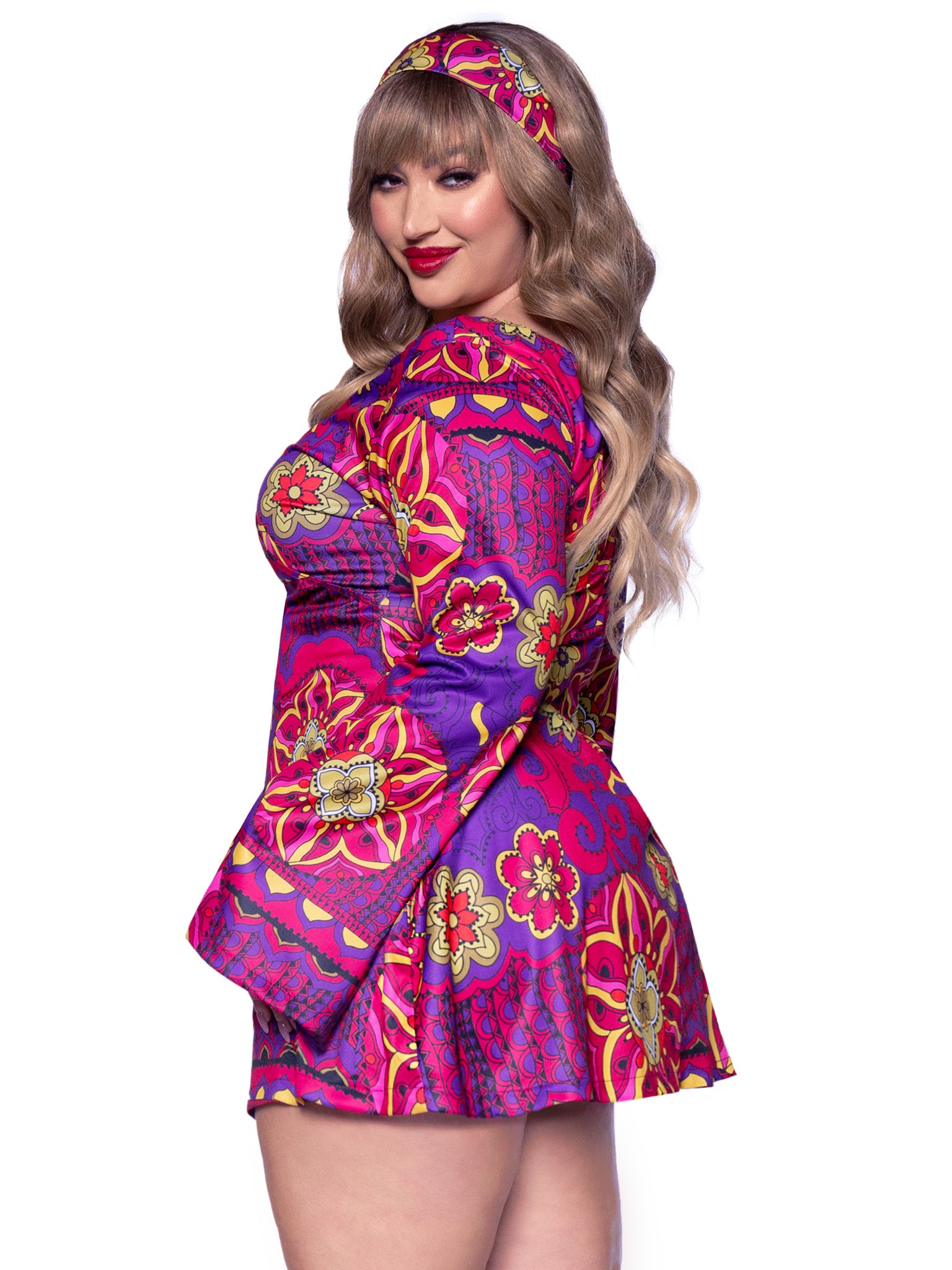 Plus Size Hippie Girl Costume, Halloween Costumes