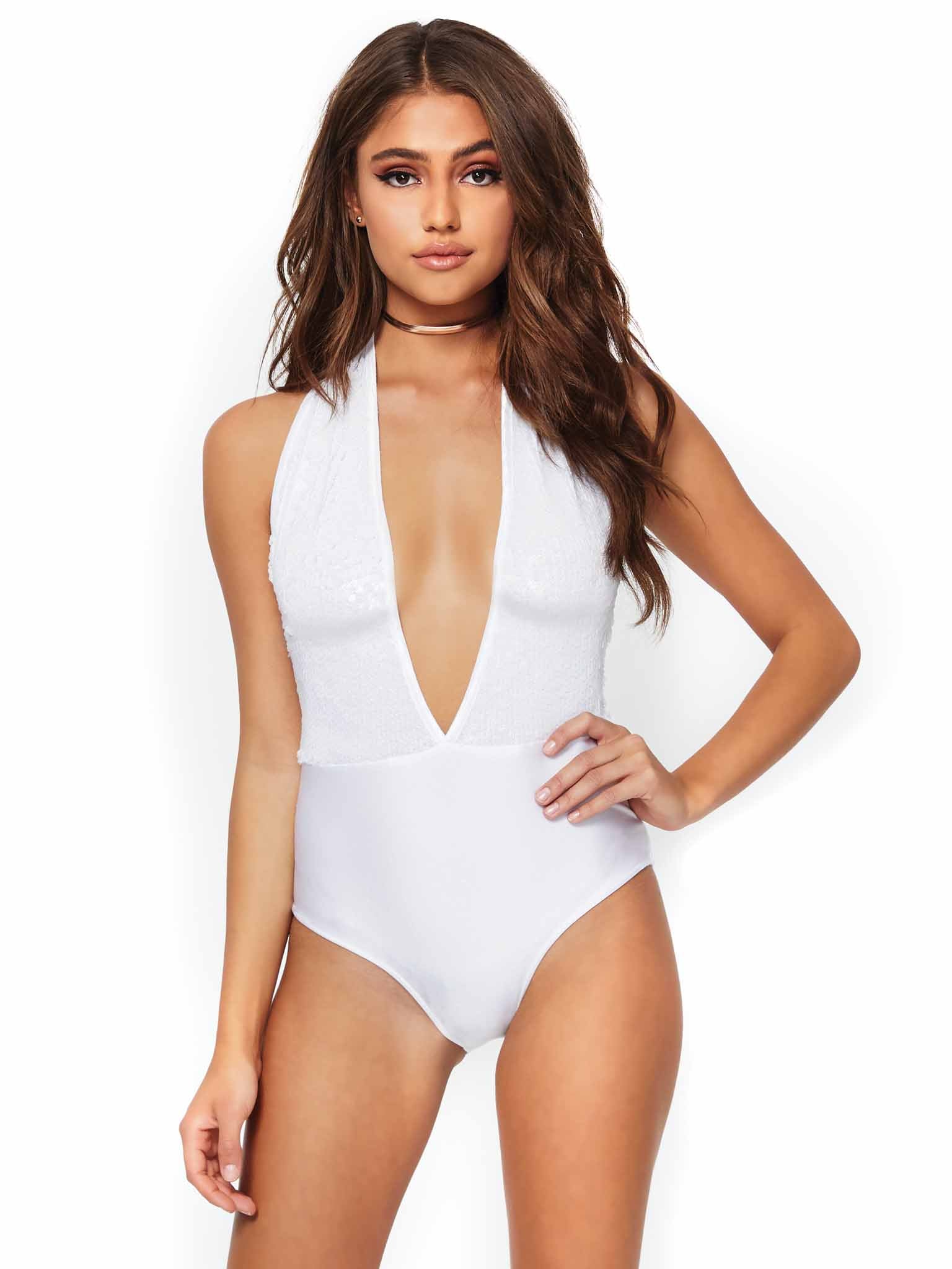 Leg Avenue High Neck Bodysuit With Snap Crotch in Costumes - $37.99