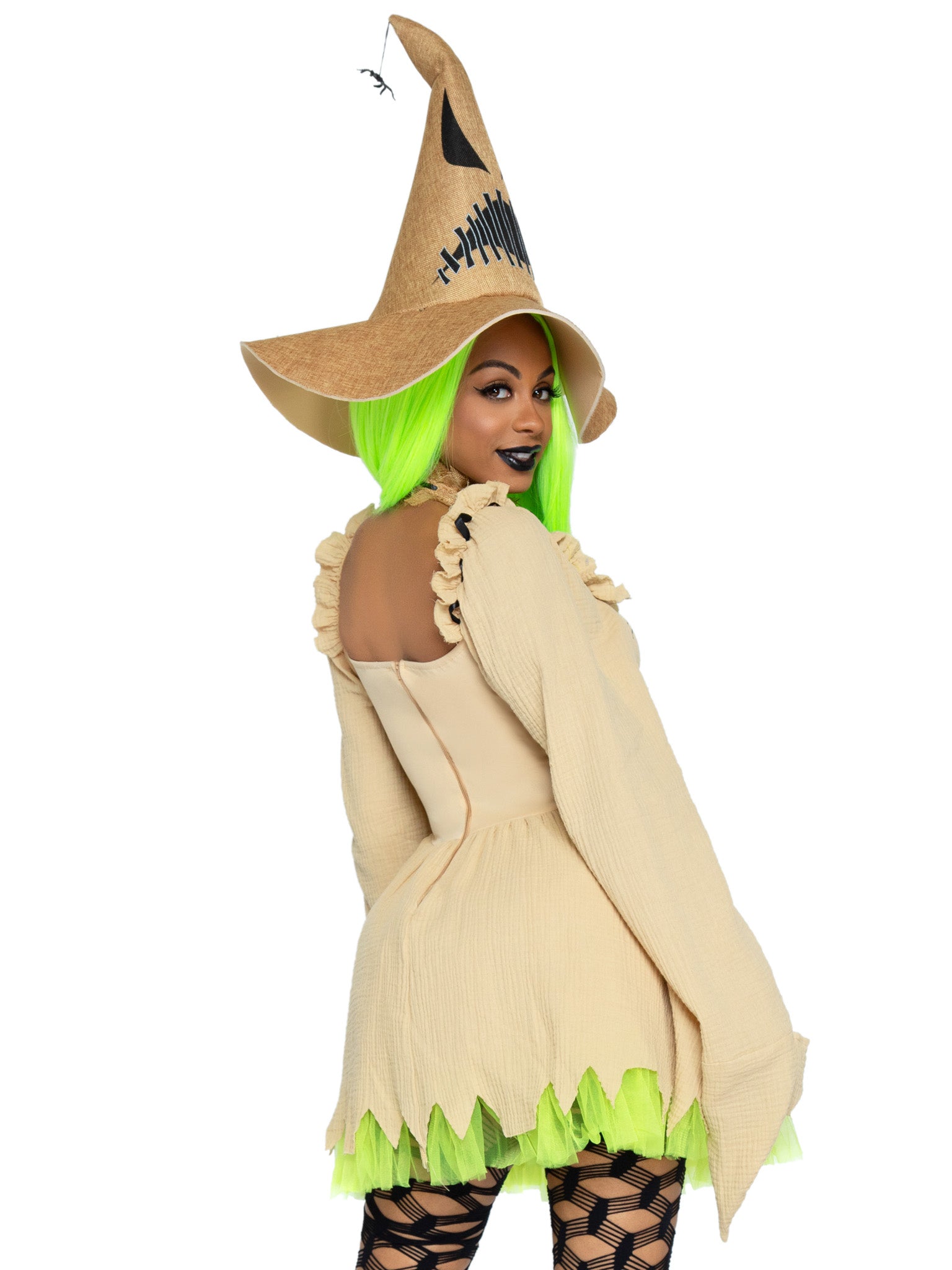 Womens Lime Green Tights Halloween Costume Accessory