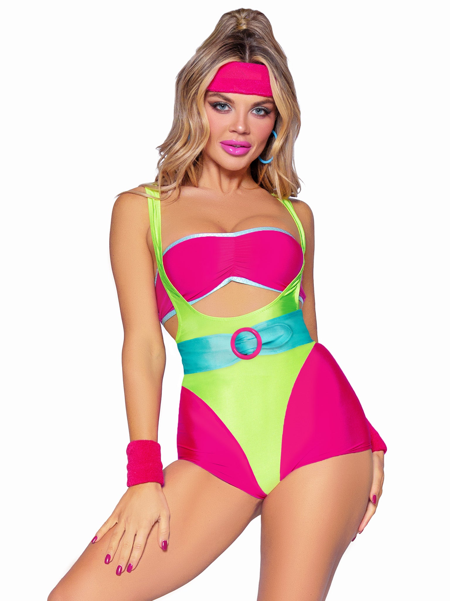 Women's 80s Workout Costume - Large