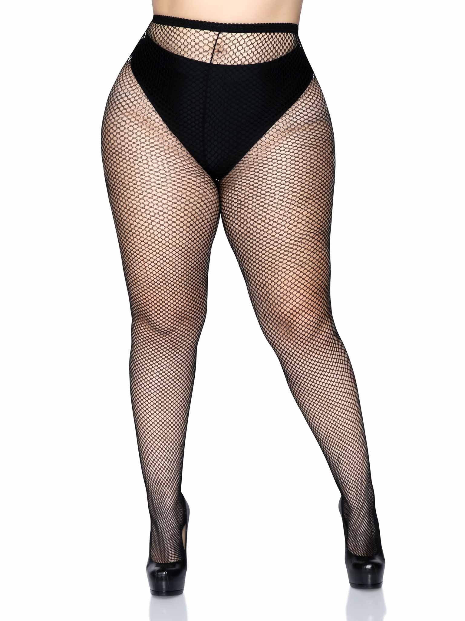 36 Pieces Womens Fishnet Pantyhose Solid Black - Queen Size - Womens  Panties & Underwear