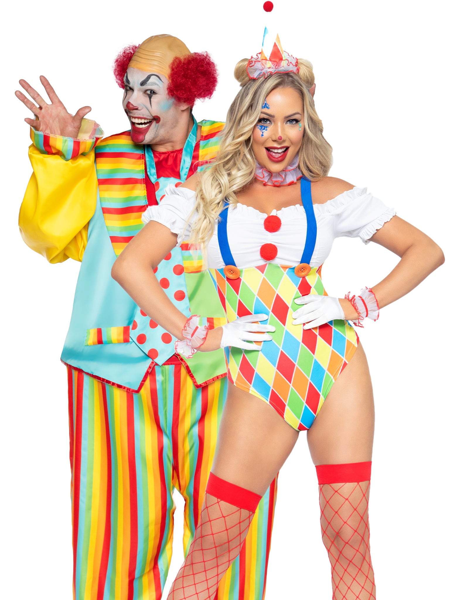 Circus Clown Costume, Men's Halloween Costume