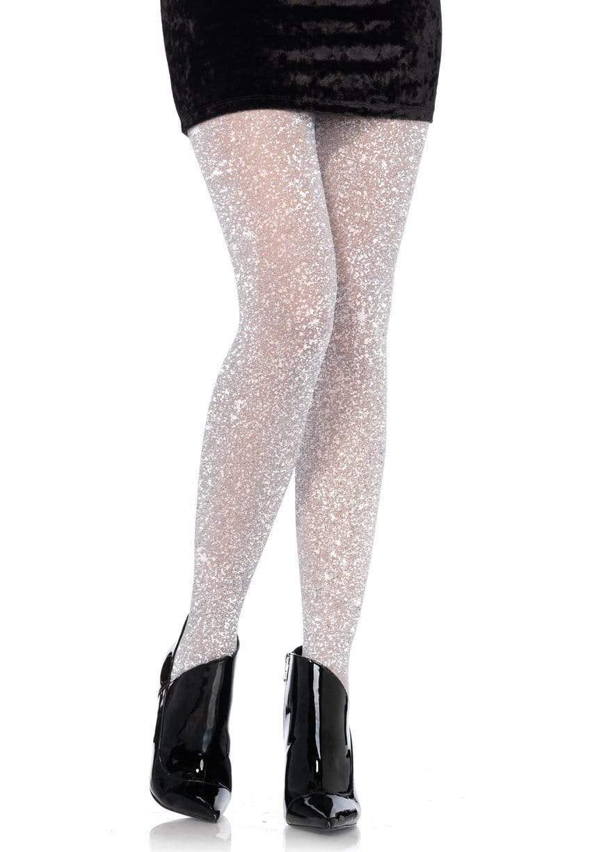 Silver Glitter Tights Sexy Stockings Women Sparkle Shiny Night
