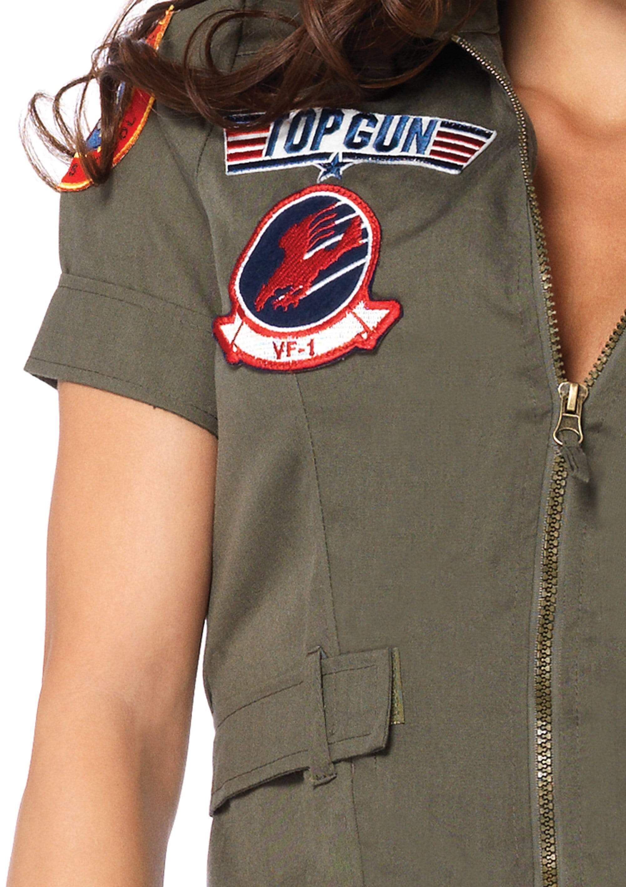 Top Gun Womens Flight Dress Costume, Womens Top Gun Costume –