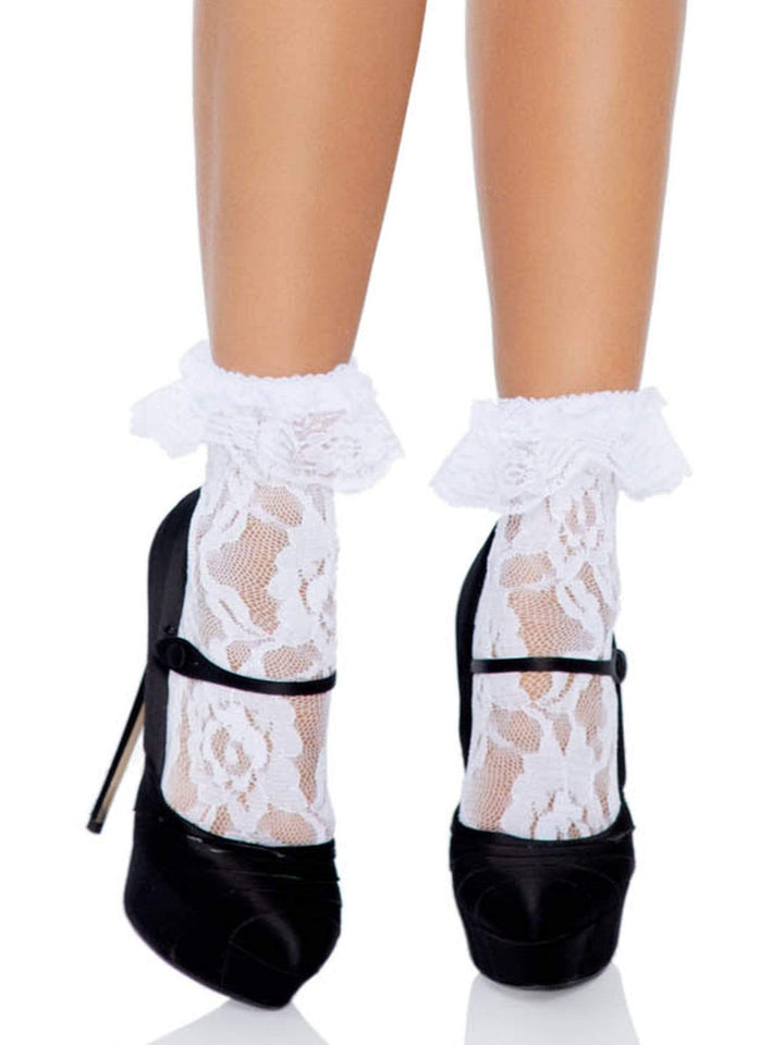 Leg Avenue Liora Socks with Ruffle Cuff