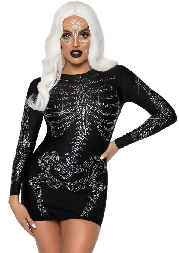color_black | Leg Avenue Rhinestone Skeleton Dress
