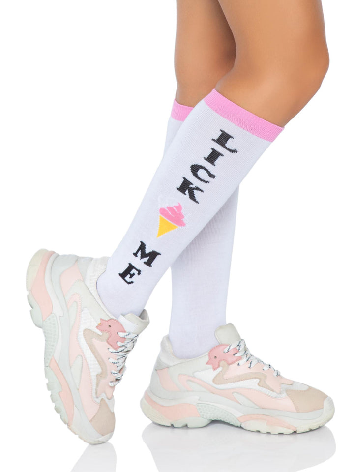 Leg Avenue Lick Me Knee Socks