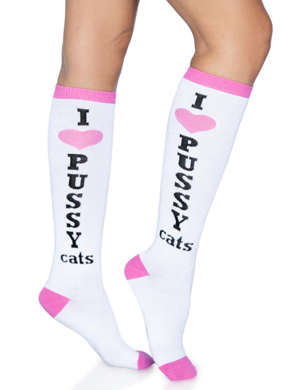 Leg Avenue Pussycat Knee High Socks