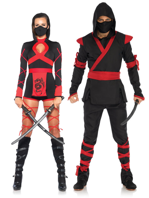 Red Dragon Ninja Couple's Costume