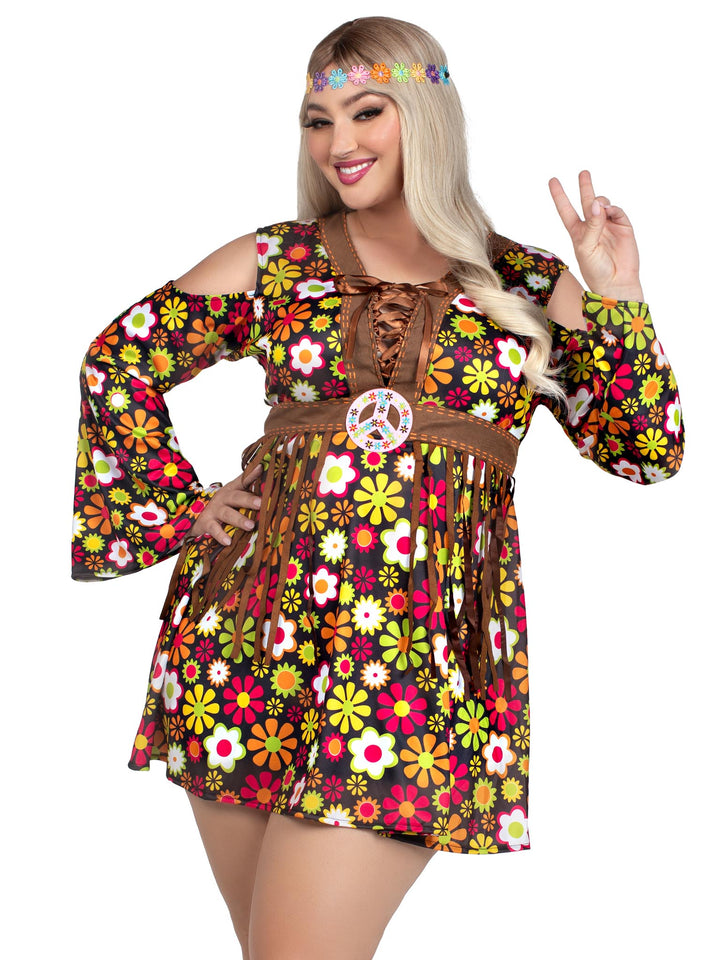 Leg Avenue Plus Starflower Hippie Costume