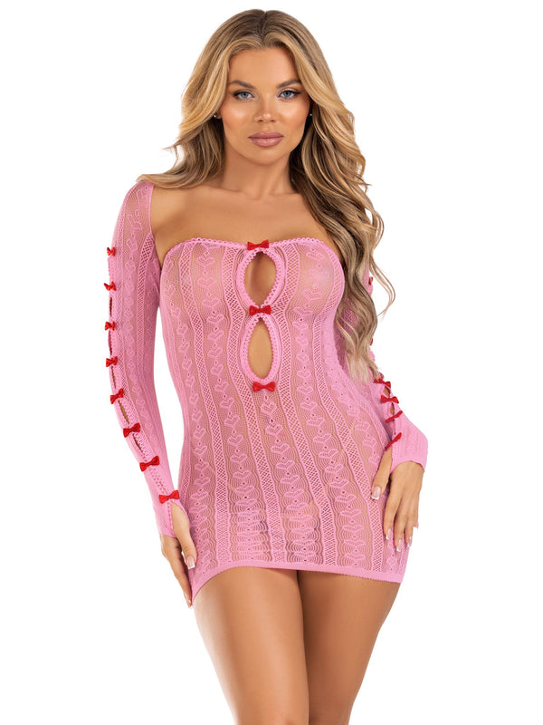 color_pink | Leg Avenue Sweet Temptation Tube Dress and Shrug Set