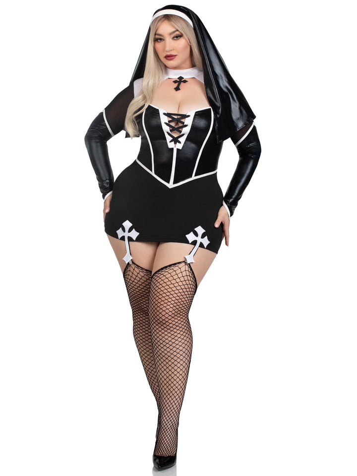 Leg Avenue Plus Holy Hottie Nun Costume