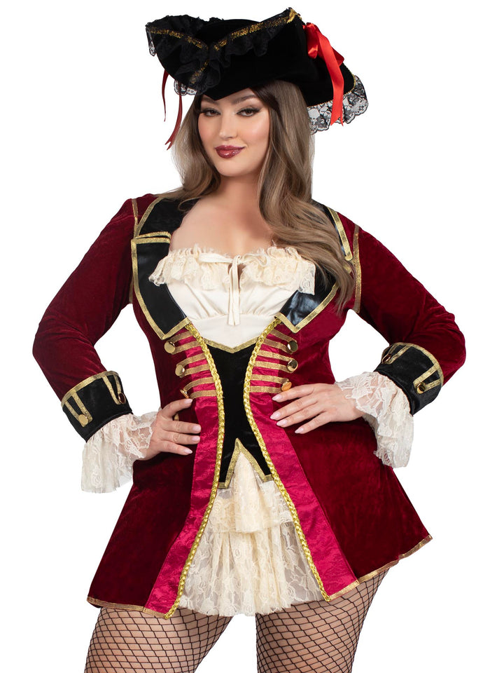 Leg Avenue Plus Captivating Captain Pirate Costume