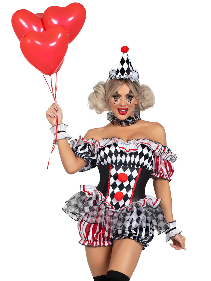 Leg Avenue Darling Harlequin Clown Costume