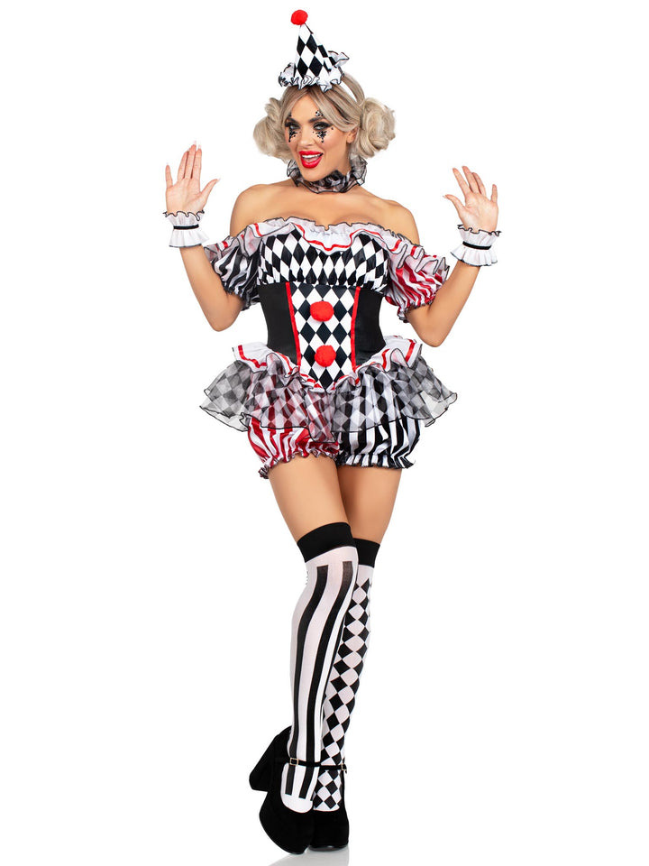 Leg Avenue Darling Harlequin Clown Costume