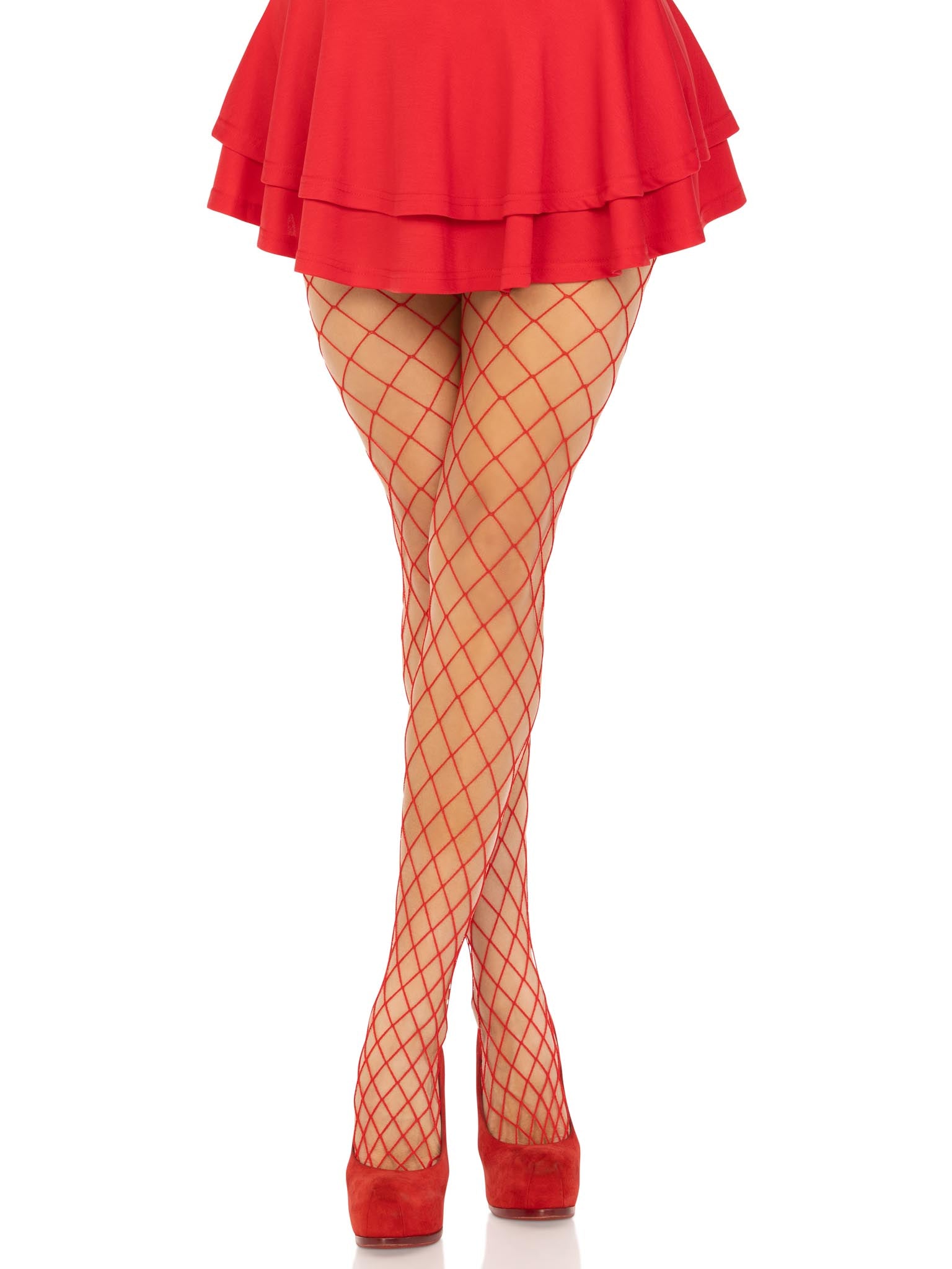 LEG AVENUE Damen Strumpfhose – Spandex Fischnetz Mit Diamant-Optik – Verführerisches Dessous Für Besondere Anlässe