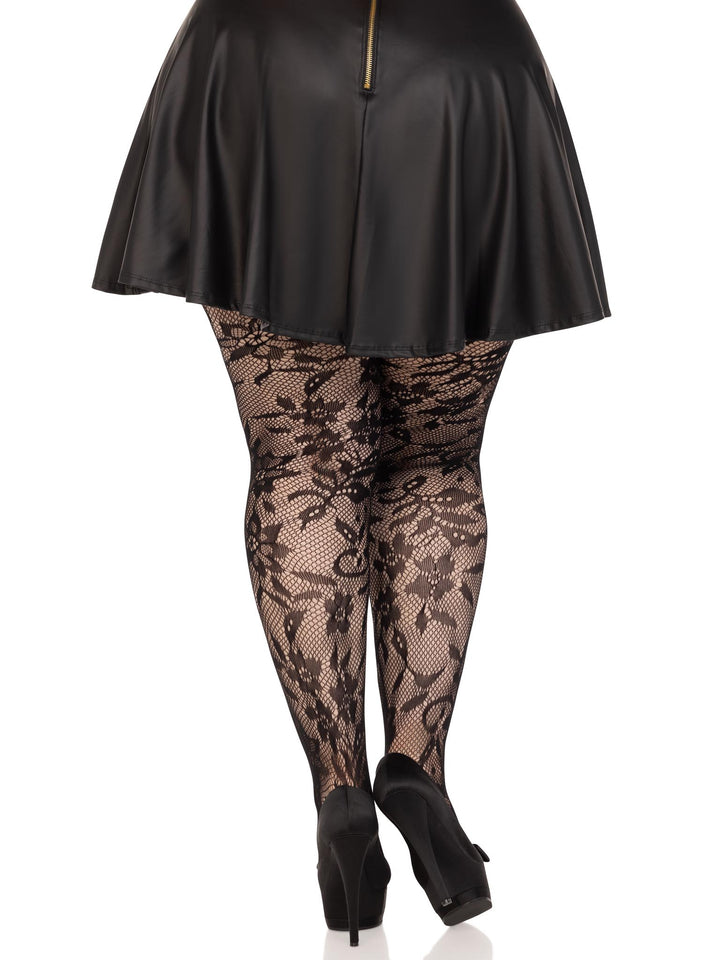 Leg Avenue Chantilly Lace Floral Tights