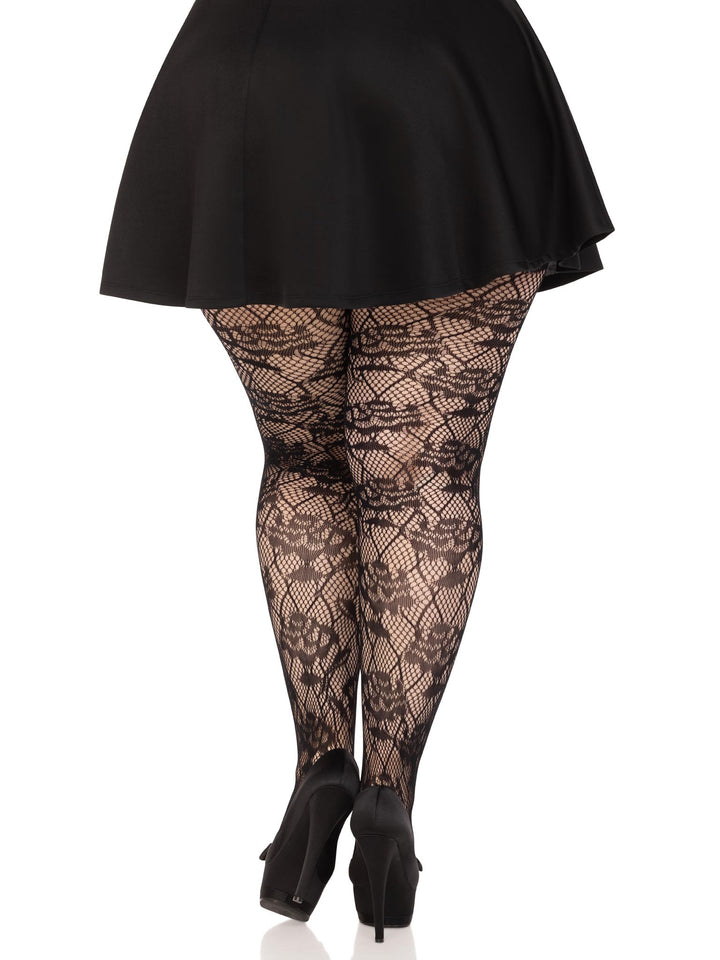 Leg Avenue Rose Net Tights