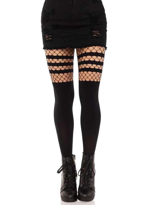 Ada Tights with Fishnet Accent