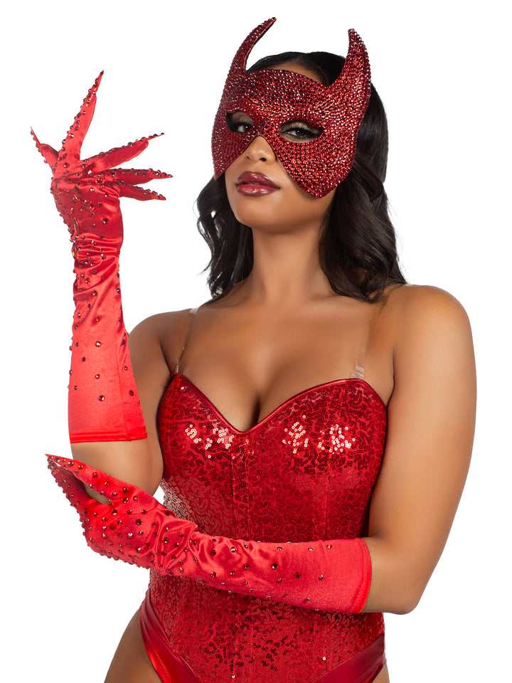 Leg Avenue Rhinestone Devil Claw Gloves