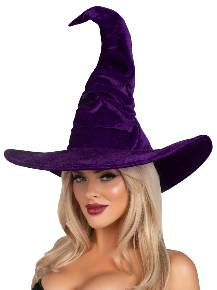 Velvet Ruched Witch Hat