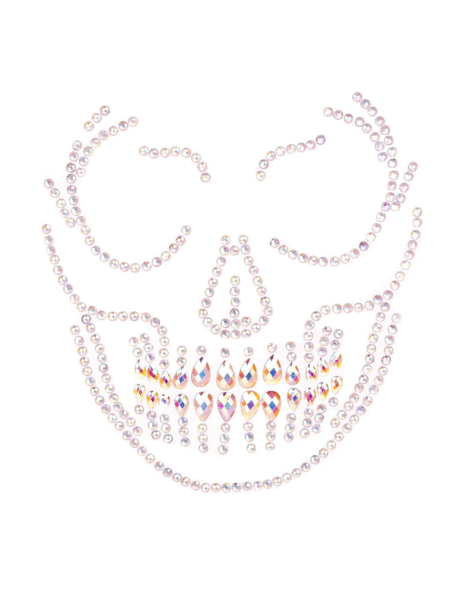 Glow in the Dark Skull Face Jewels Sticker | Leg Avenue