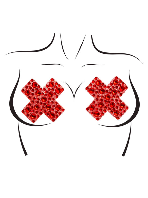 color_red | Leg Avenue X-Factor Rhinestone Nipple Pasties