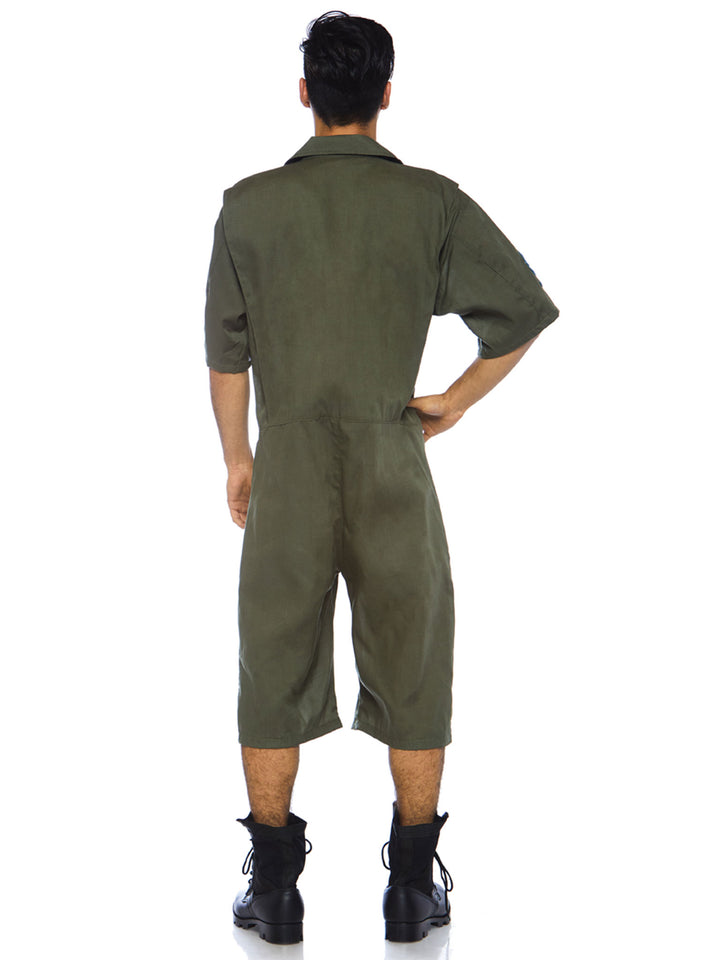 Leg Avenue Men's Top Gun Costume Short Flight Suit