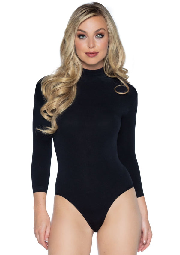 Long Sleeve Black Bodysuit Costume for Women