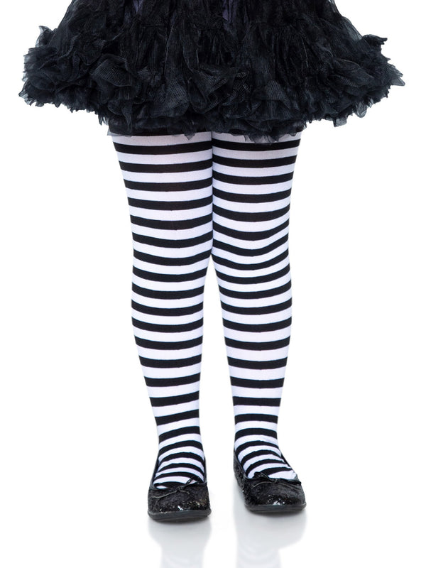 color_black/white | Leg Avenue Ana Children's Striped Tights