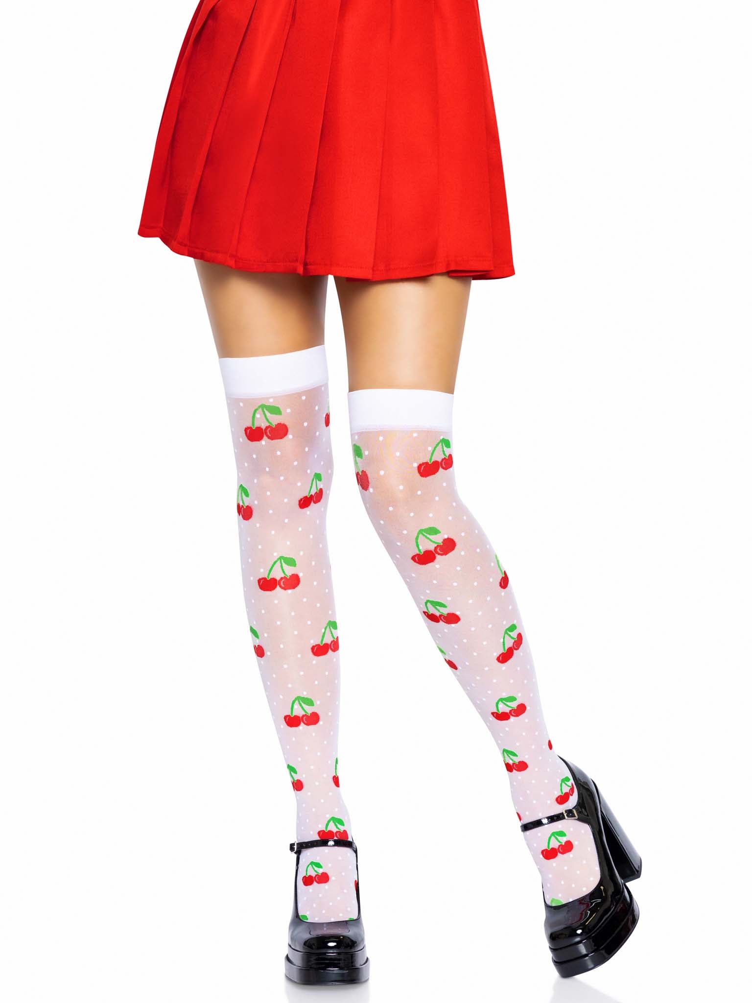 Cherry Thigh Highs Stockings Hosiery Leg Avenue