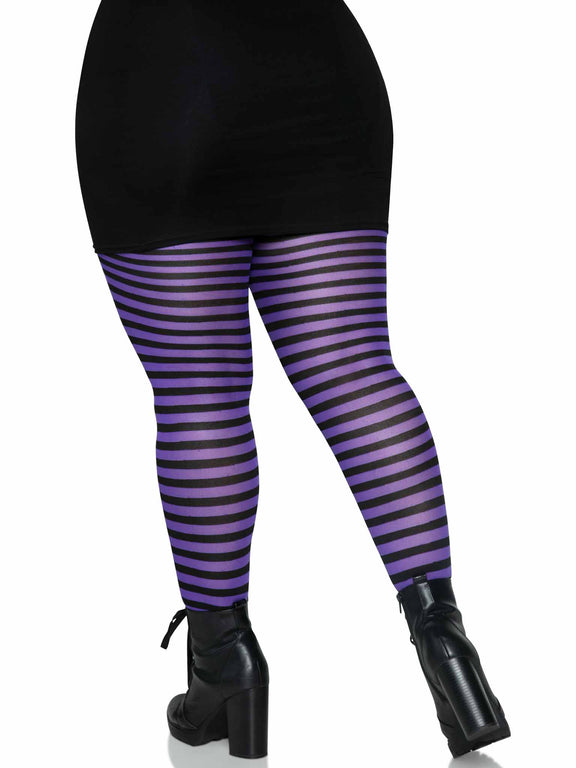 Plus Size Striped Womens Tights Sexy Hosiery Leg Avenue 7187