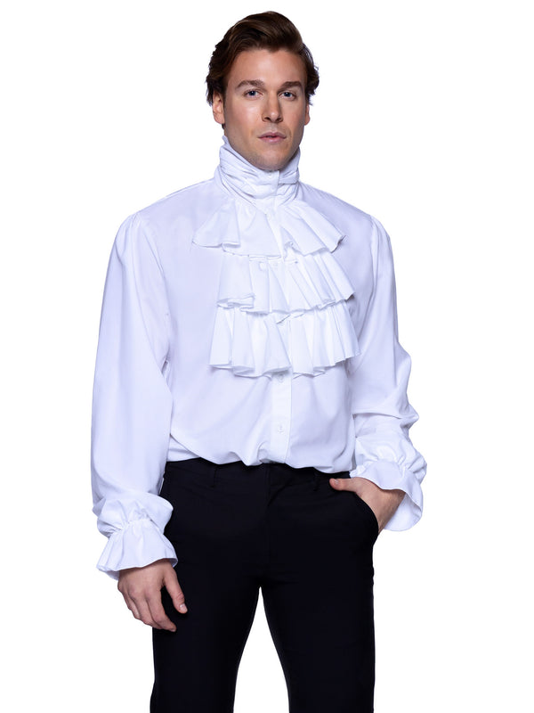 color_white | Leg Avenue Mens Ruffle Front Costume Shirt