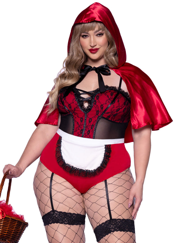 Plus Naughty Miss Red Riding Hood Costume