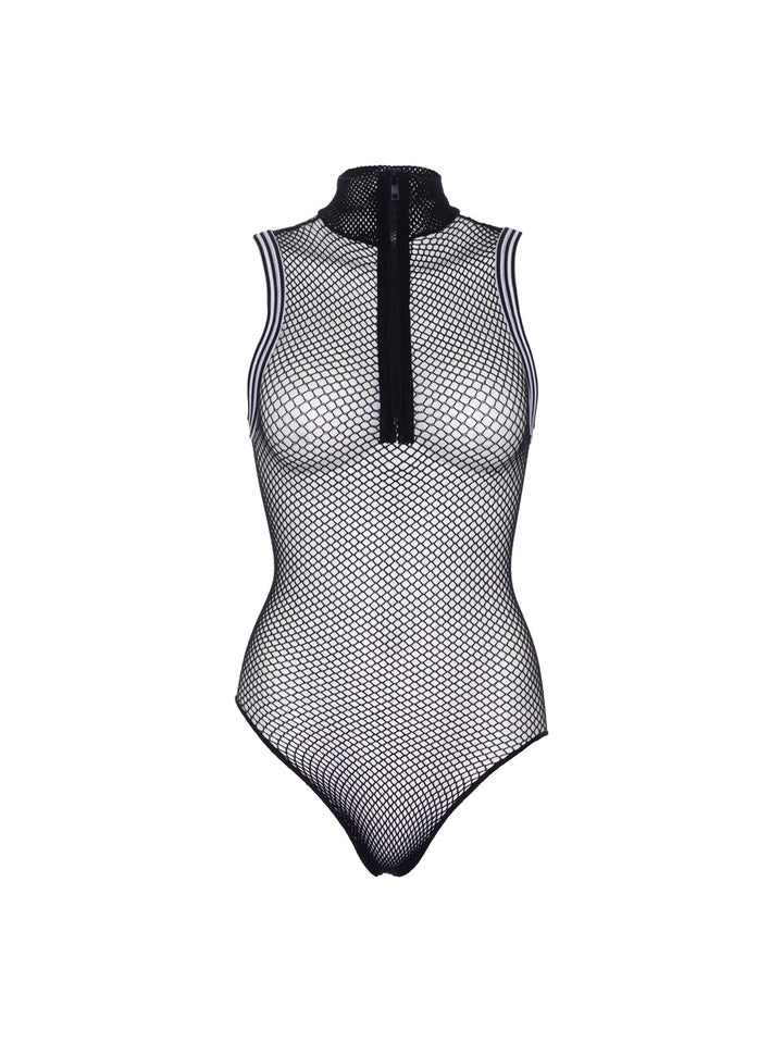 Athletic Trim Fishnet Bodysuit, Sexy Rave Outfits | Leg Avenue