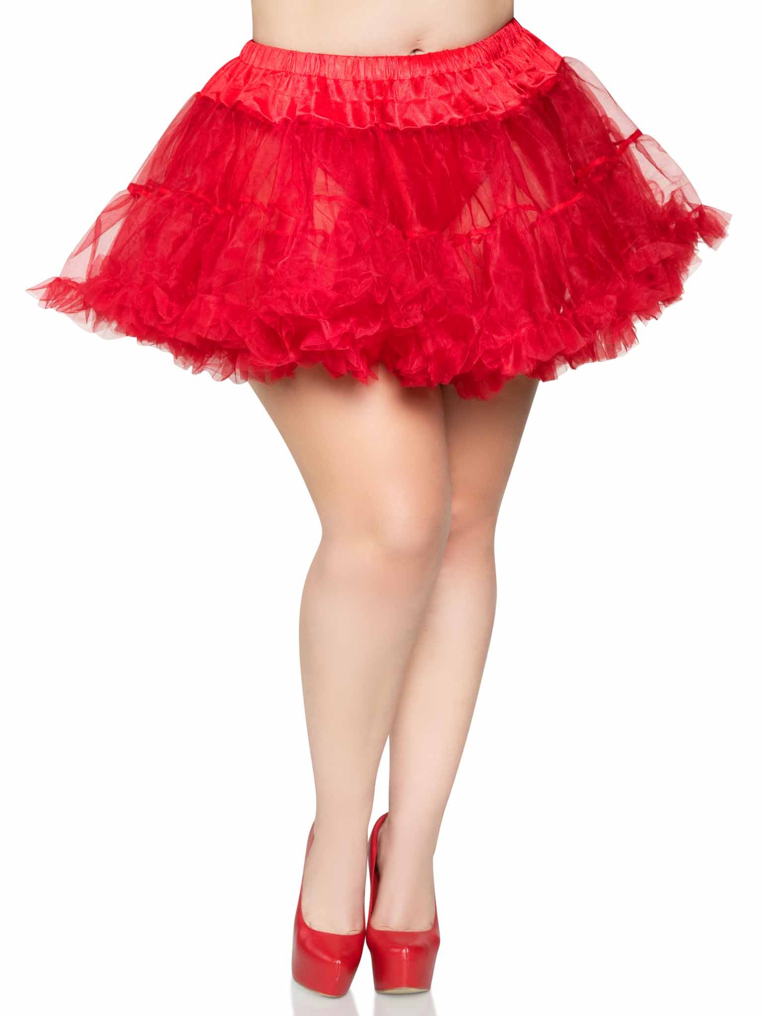 Red Knee Length Petticoat