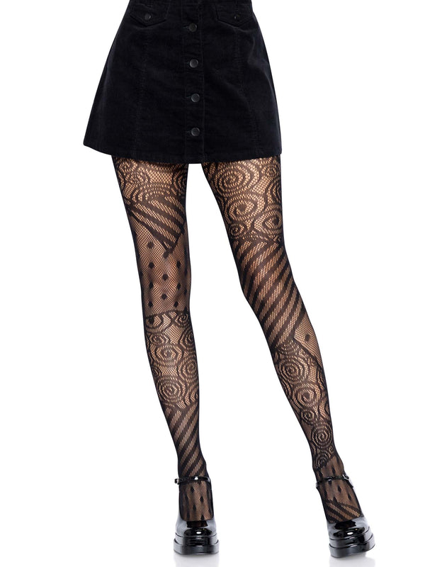 Rosemarie Collections Women's Halloween Costume Patterned Fishnet Tights