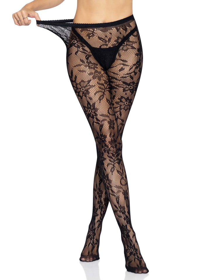 Floral Lace Sexy Tights, Women's Fashion Hosiery