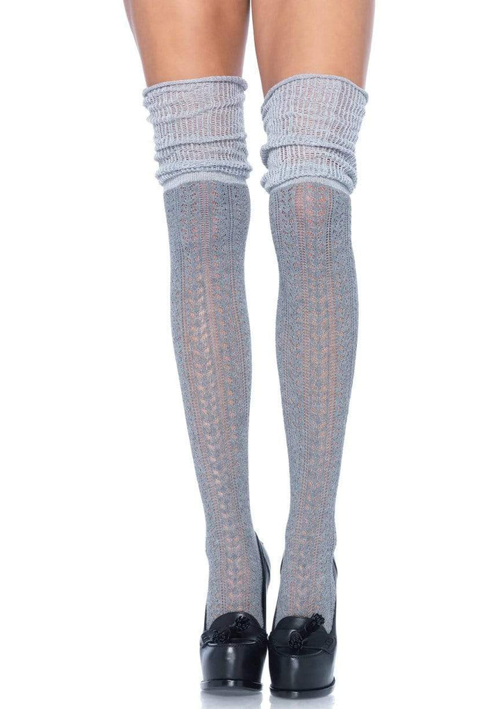 Leg Avenue Serena Pointelle Knee Scrunch Socks