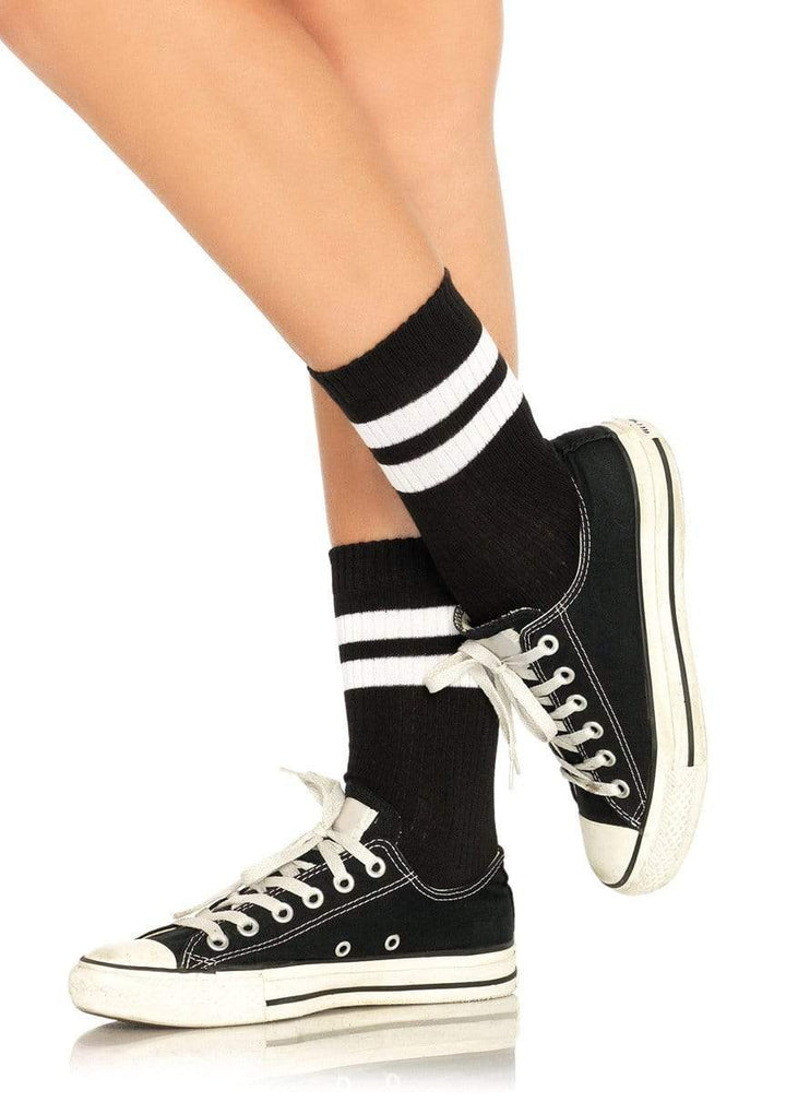 Leg Avenue Corrie Athletic Striped Ankle Socks