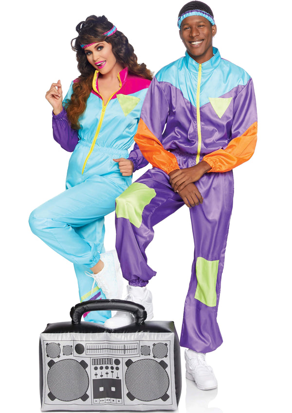 Leg Avenue Men's Track Suit 80s Costume