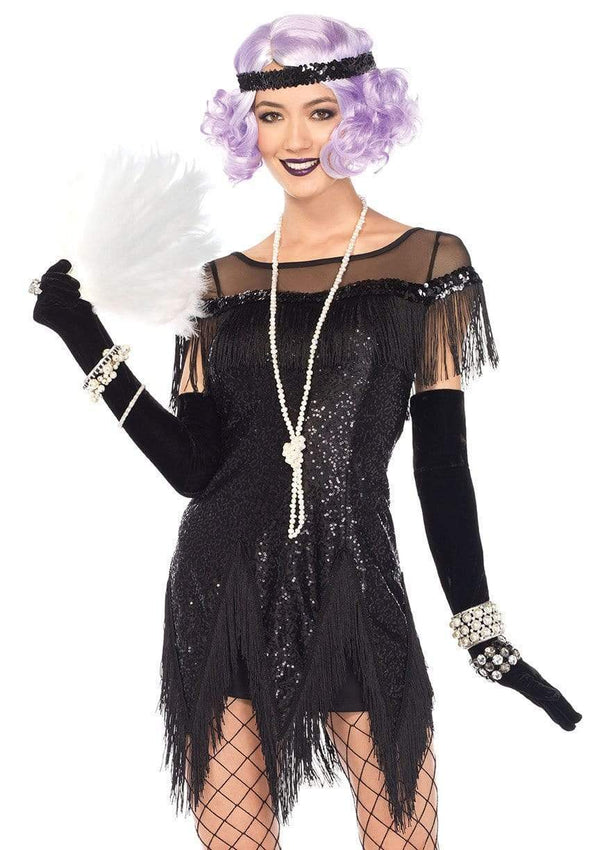 color_black | Leg Avenue Foxtrot Flirt Flapper Costume