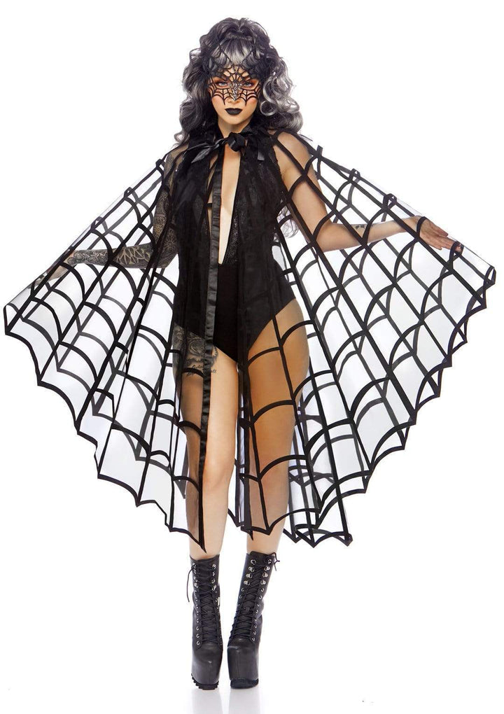 Leg Avenue Velvet Spider Web Cape Costume Poncho