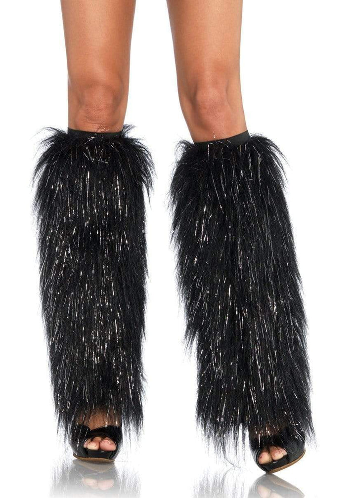 Leg Avenue Womens Fuzzy Striped Leg Warmers 