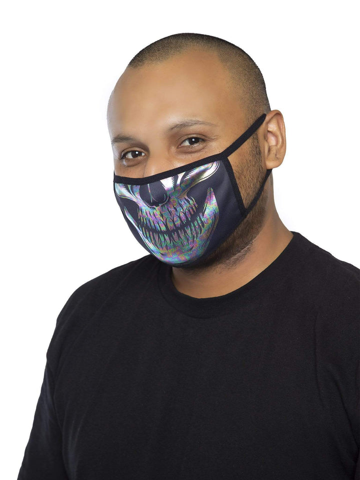 Leg Avenue Iridescent Foil Skull Face Mask