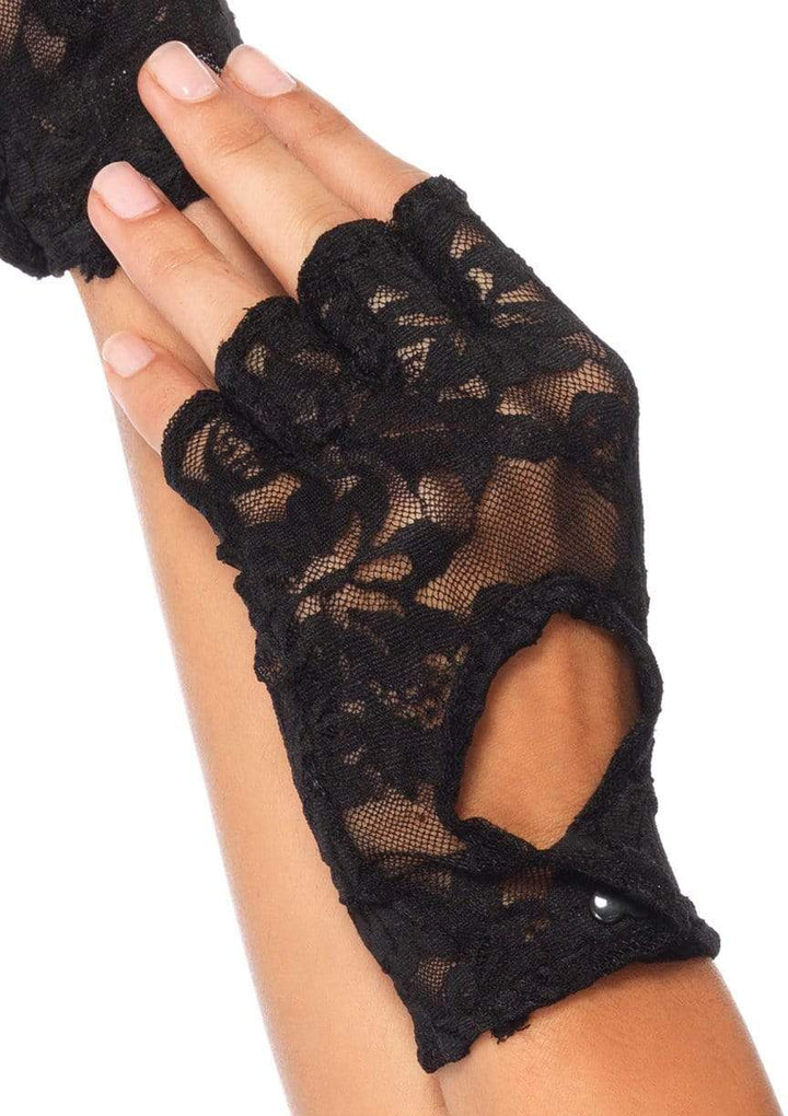 Leg Avenue Lace Keyhole Fingerless Gloves