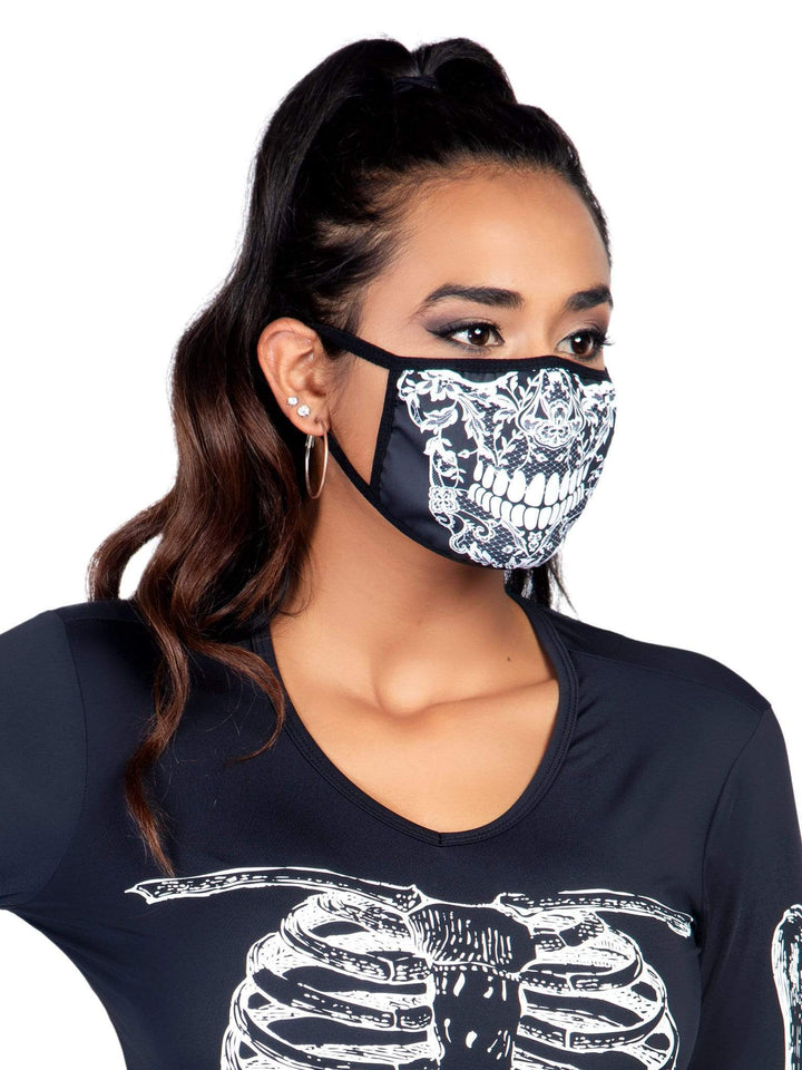 Leg Avenue Lace Print Skull Face Mask