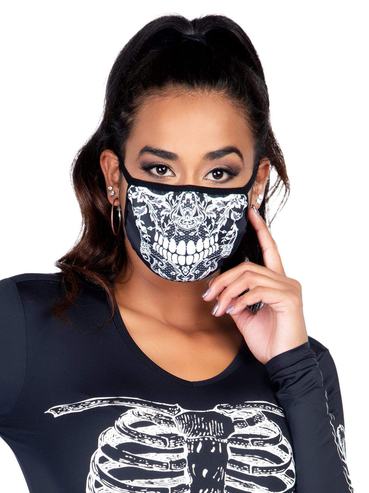 Leg Avenue Lace Print Skull Face Mask