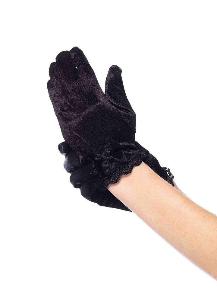 color_black | Leg Avenue Girl's Satin Gloves